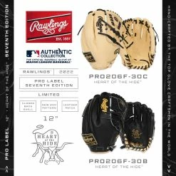 Rawlings Pro Label Heart Of The Hide 12" Baseball Glove: PRO206F-30B 10 Rawlings Pro Label Heart Of The Hide 12" Baseball Glove: PRO206F-30B -Easton shop 22GProLabel7 1080x1080 1