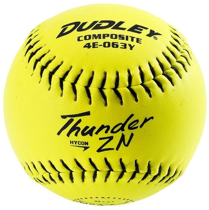 Dudley NSA Thunder ZN Hycon 11" 52/275 Composite Slowpitch Softballs: 4E-063Y 1 Dudley NSA Thunder ZN Hycon 11" 52/275 Composite Slowpitch Softballs: 4E-063Y