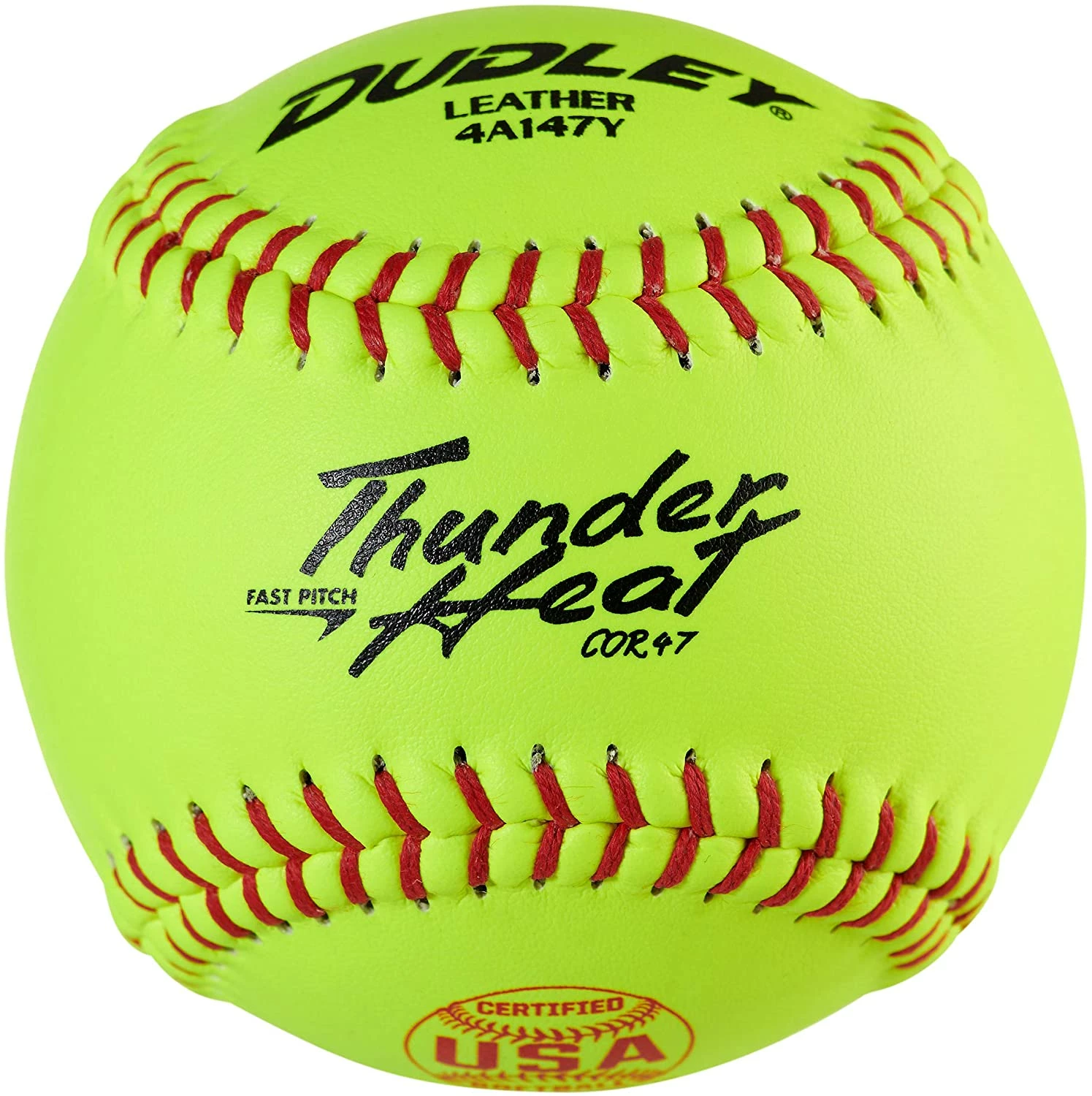 Dudley ASA Thunder Heat 12" 47/375 Leather Fastpitch Softballs: 4A-147Y 1 Dudley ASA Thunder Heat 12" 47/375 Leather Fastpitch Softballs: 4A-147Y