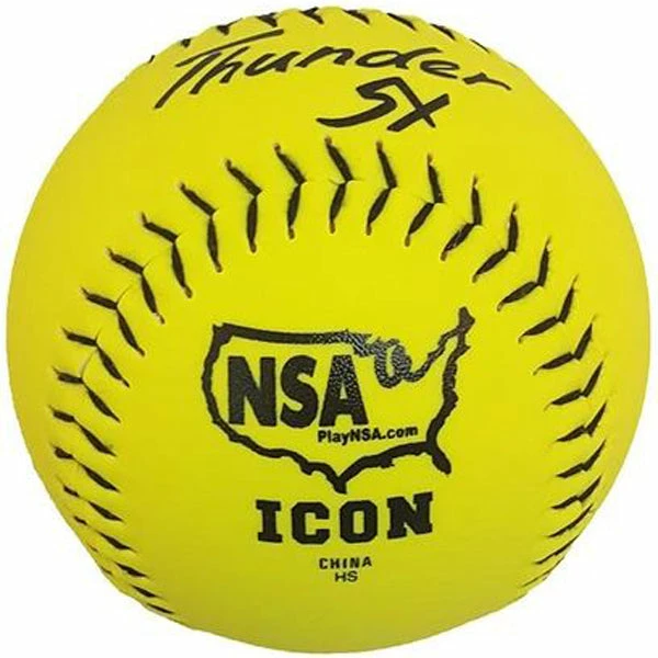 Dudley NSA Thunder SY ICON 12" 44/400 Synthetic Slowpitch Softballs: 4E-824Y 2 Dudley NSA Thunder SY ICON 12" 44/400 Synthetic Slowpitch Softballs: 4E-824Y - Image 2