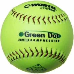 Worth ASA Hot Dot 11" 52/300 Synthetic Slowpitch Softballs: AHD11SY