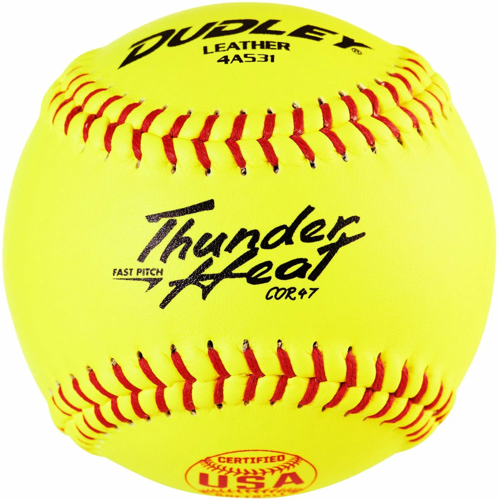 Dudley ASA Thunder Heat 11" 47/375 Leather Fastpitch Softballs: 4A-531Y 1 Dudley ASA Thunder Heat 11" 47/375 Leather Fastpitch Softballs: 4A-531Y