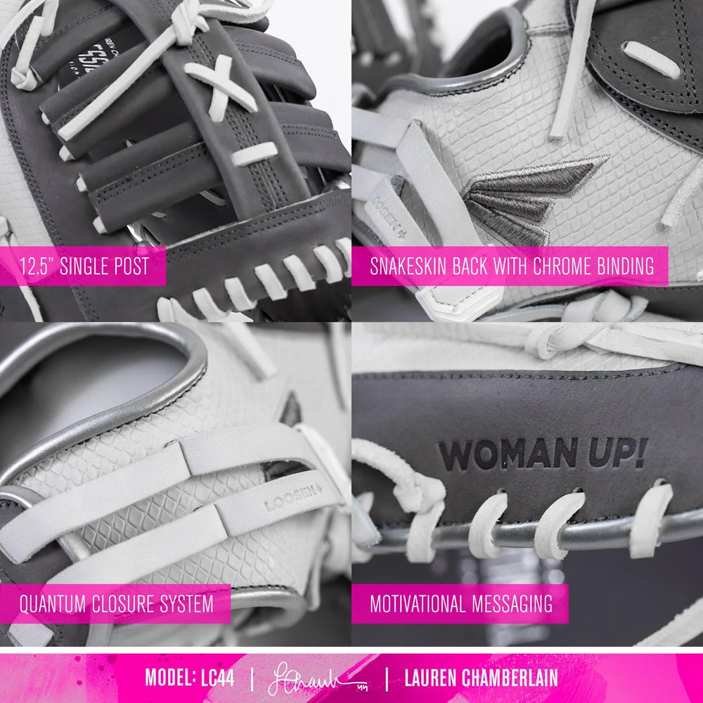 Easton Lauren Chamberlain Professional Collection Signature Series 12.5" Fastpitch First Base Mitt: LC44 3 Easton Lauren Chamberlain Professional Collection Signature Series 12.5" Fastpitch First Base Mitt: LC44 - Image 3