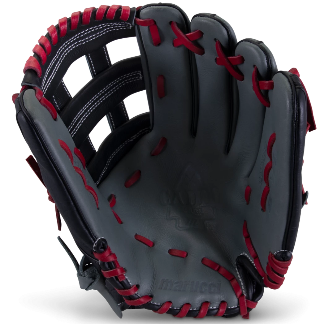 Marucci Caddo S Type 12" Baseball Glove: MFGCADD1200-GY/R 2 Marucci Caddo S Type 12" Baseball Glove: MFGCADD1200-GY/R - Image 2
