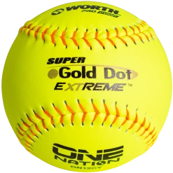 Worth One Nation Super Gold Dot Extreme 12" 44/400 Composite Slowpitch Softballs: ON12CY