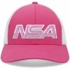 Pacific Headwear NSA Outline Series Pink Low-Pro Snapback Hat: P114-PKWH
