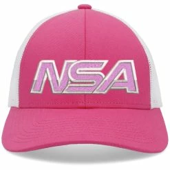 Pacific Headwear NSA Outline Series Pink Low-Pro Snapback Hat: P114-PKWH