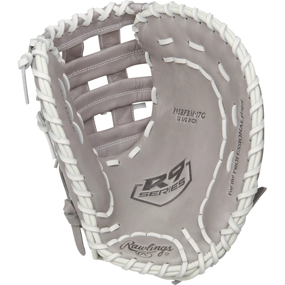 Rawlings R9 12.5" Fastpitch First Base Mitt: R9SBFBM-17G 2 Rawlings R9 12.5" Fastpitch First Base Mitt: R9SBFBM-17G - Image 2