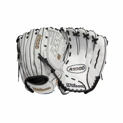 Wilson A1000 V125 12.5" Fastpitch Glove: WBW100182125 -Easton shop WBW100182 8 A1000 FP V125 OF 125 White Black.png.cq5dam.web .1200.1200