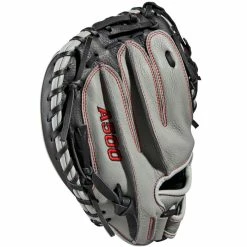 Wilson A500 32" Baseball Catcher's Mitt: WBW10090732 -Easton shop WBW100907 3 A500 BB 32 Boys Black Grey Red.png.cq5dam.web .1200.1200