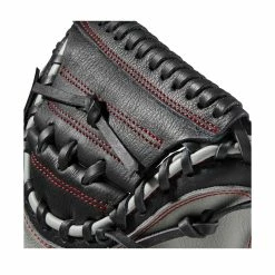 Wilson A500 32" Baseball Catcher's Mitt: WBW10090732 -Easton shop WBW100907 4 A500 BB 32 Boys Black Grey Red.png.cq5dam.web .1200.1200