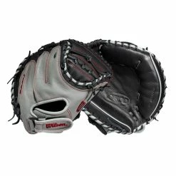 Wilson A500 32" Baseball Catcher's Mitt: WBW10090732 -Easton shop WBW100907 8 A500 BB 32 Boys Black Grey Red.png.cq5dam.web .1200.1200