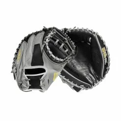Wilson A2000 M2 33.5" Baseball Catcher's Mitt: WBW100977335 15 Wilson A2000 M2 33.5" Baseball Catcher's Mitt: WBW100977335 -Easton shop WBW100977 8 A2000 C M2SS 335 Grey Black.png.cq5dam.web .1200.1200