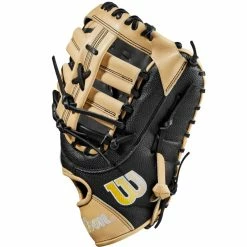 Wilson A2000 1679SS 12.5" SuperSkin Baseball First Base Mitt: WBW100979125 -Easton shop WBW100979 2 A2000 1B 1679SS 125 Black BlackSS Blonde.png.cq5dam.web .1200.1200