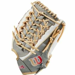 Wilson A2000 T125SS 12.5" SuperSkin Fastpitch Glove: WBW100993125 10 Wilson A2000 T125SS 12.5" SuperSkin Fastpitch Glove: WBW100993125 -Easton shop WBW100993 2 A2000FP T125SS 125 WhiteSnakeSS GreySnakeSS Grey Blonde.png.cq5dam.web .1200.1200