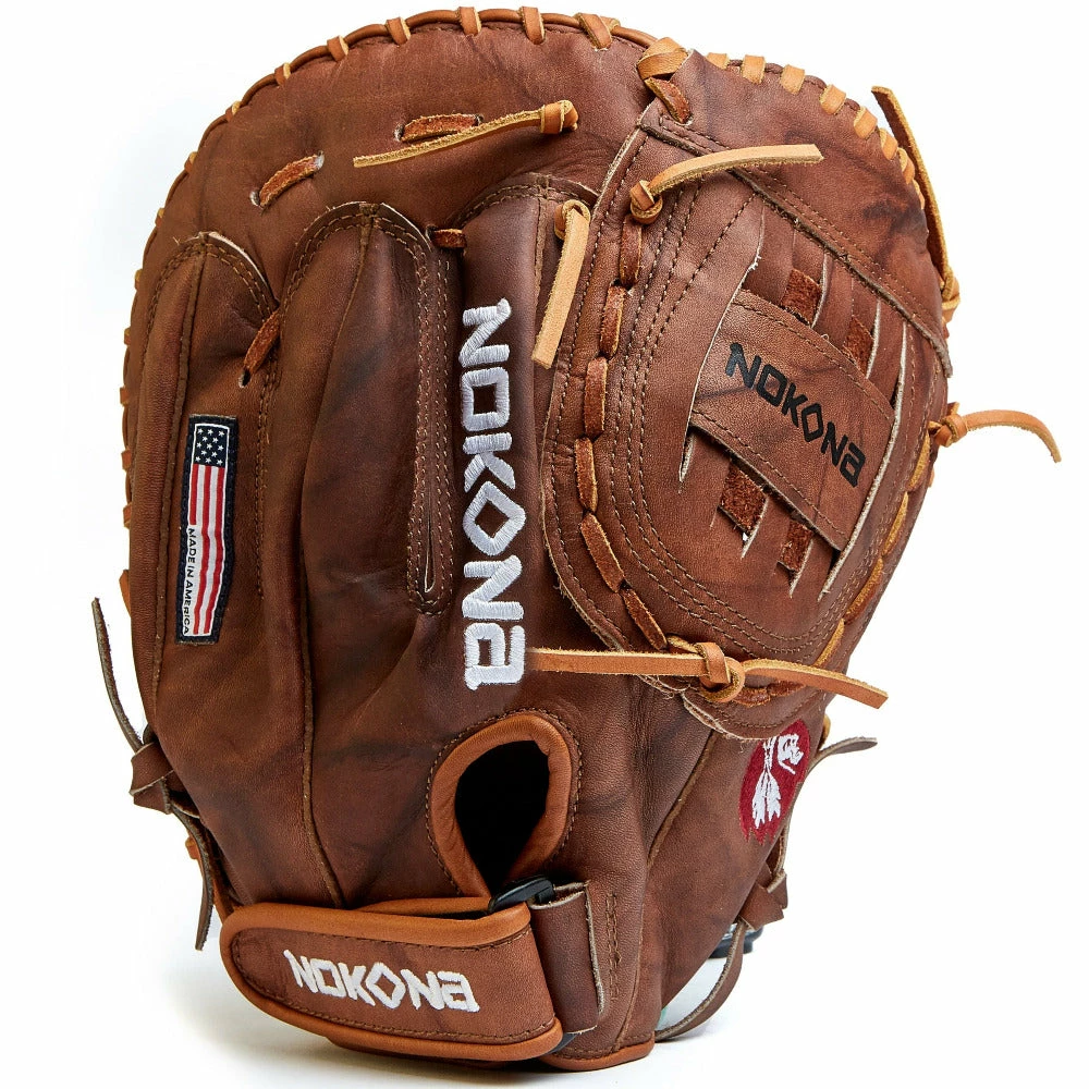 Nokona Walnut Classic 14" Softball First Base Mitt: W-N80 1 Nokona Walnut Classic 14" Softball First Base Mitt: W-N80