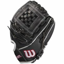 Wilson A2000 P12SS 12" SuperSkin Fastpitch Glove: WBW10021212 -Easton shop e2249fd9f690a958c127a3bacf55c3fdec3a2ffd WBW100212 2 A2000 P P12 12 BlackSS Black Gray